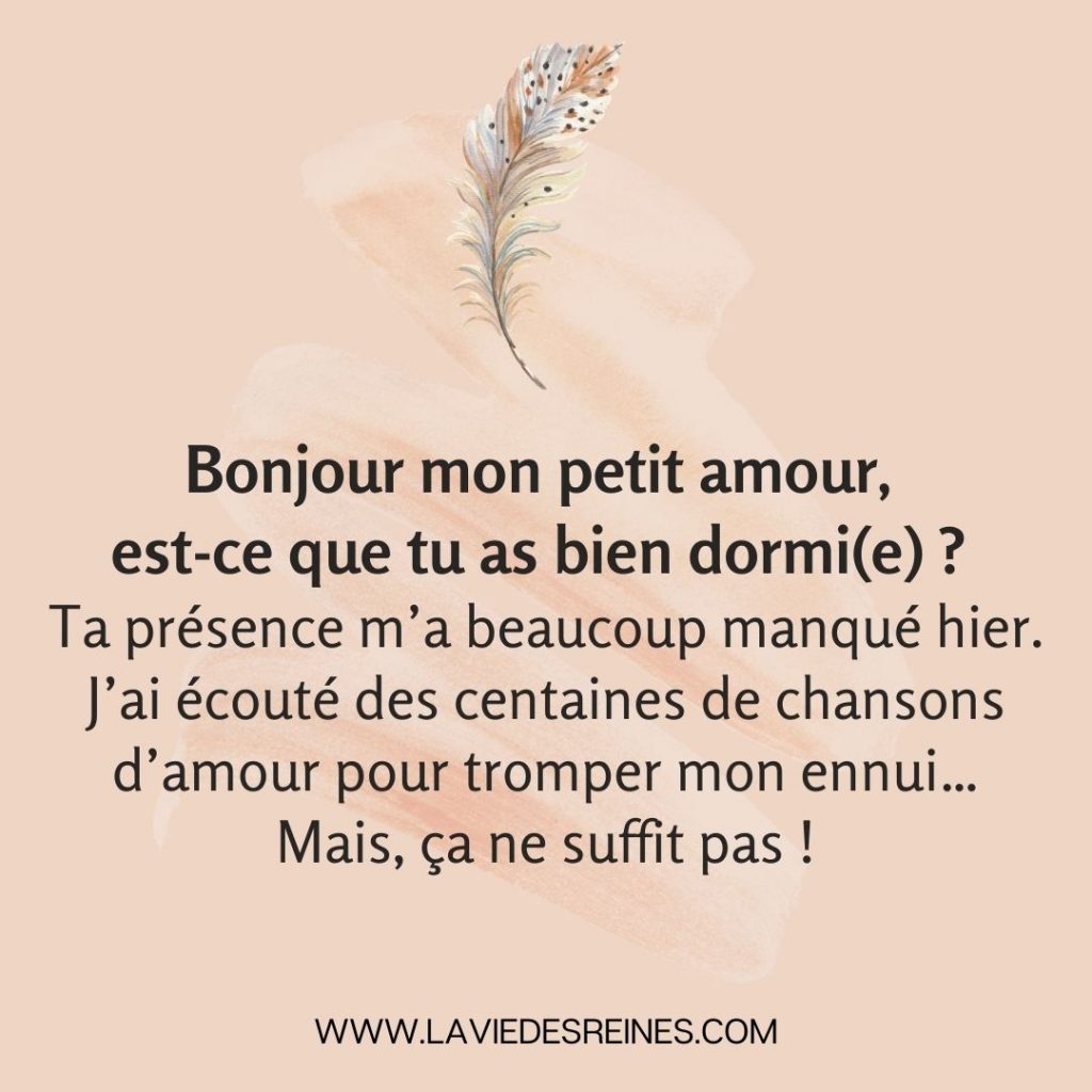 sms pour dire bonjour a son amour a distance