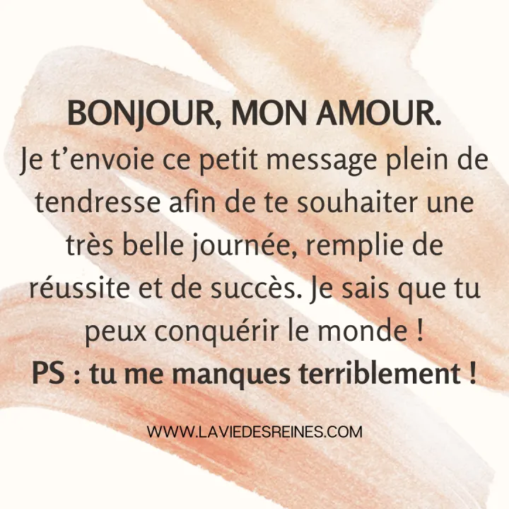Message matin amour