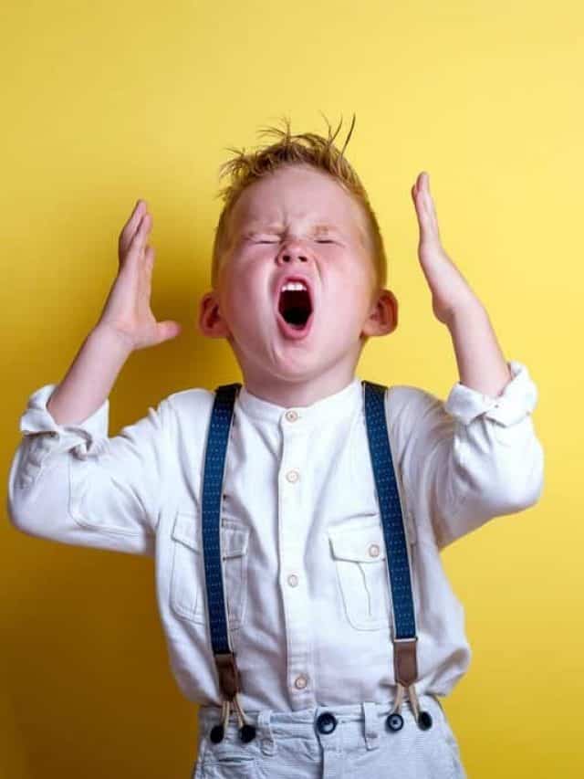 Child,Shouting,Loud.,Stylish,Little,Child,Boy,Holding,Hands,Near