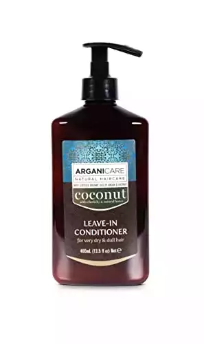 ARGANICARE - Soin Hydratant Protecteur Sans Rinçage à l'Huile de Coco - Cheveux ternes, très secs & frisés - 400 ml