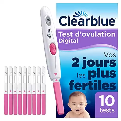 Test d’Ovulation Clearblue Digital, Vous Aide A Concevoir, C’est Prouvé, 1 Appareil Digital Et 10 Tests