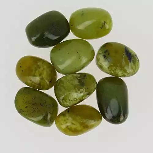 Jade Nephrite [pierre roulee] Lithotherapie Pierre Naturelle Mineraux [Equilibre et Sens]