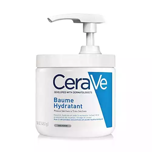 CeraVe Baume Hydratant | Pot Pompe 454g | Crème Hydratante Corps, Visage, Mains 48h à l’Acide Hyaluronique pour Peaux Sèches à Très Sèches