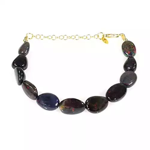 Bracelet de pierres précieuses opale naturelle cadeau pour anniversaire