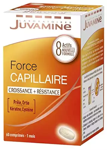 JUVAMINE - Force Capillaire/Croissance/Résistance - Kératine - 60 Comprimés
