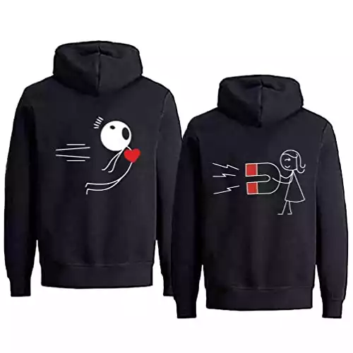Couple Sweat à Capuche Hoodie King Queen Pullover Hoodie