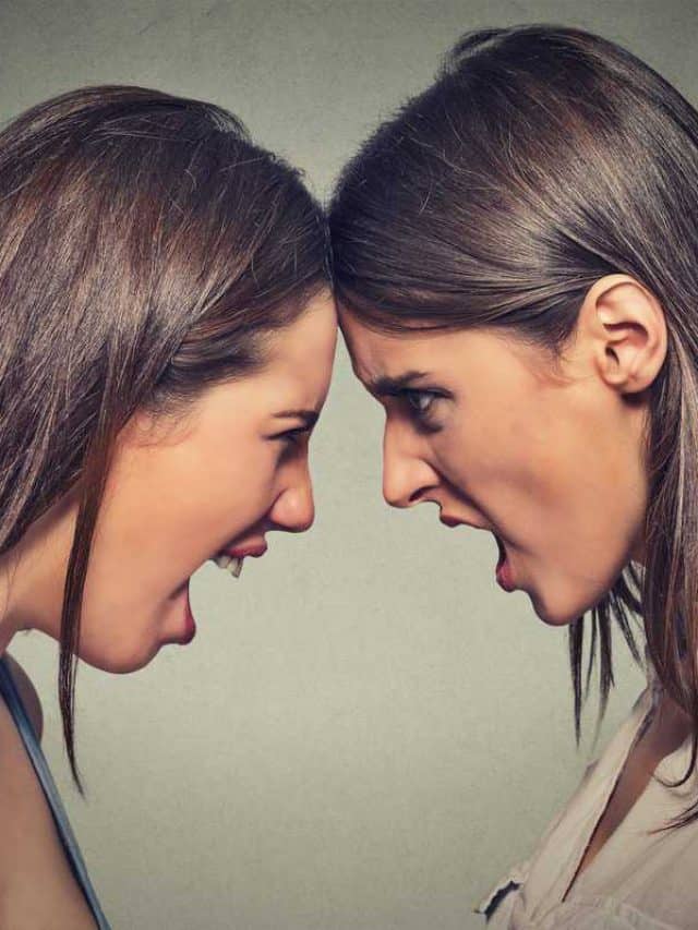 Two,Women,Fight.,Angry,Women,,Looking,At,Each,Other,With