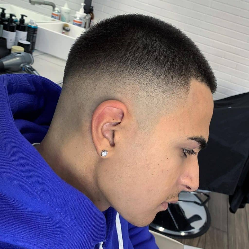side view buzz fade