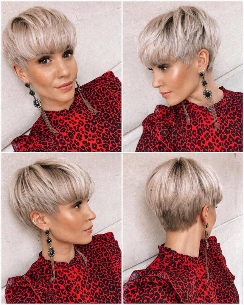 Short hairstyles for women with short hair: a chic and trendy look that is low-maintenance and stylish.