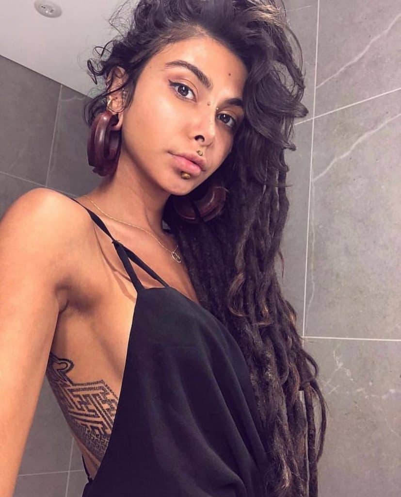 dreads brown brunette woman