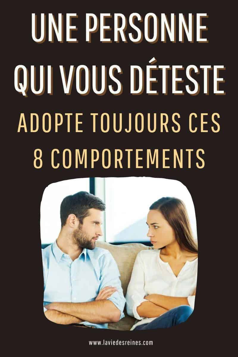 Une personne qui vous déteste adopte toujours ces 8 Comportements