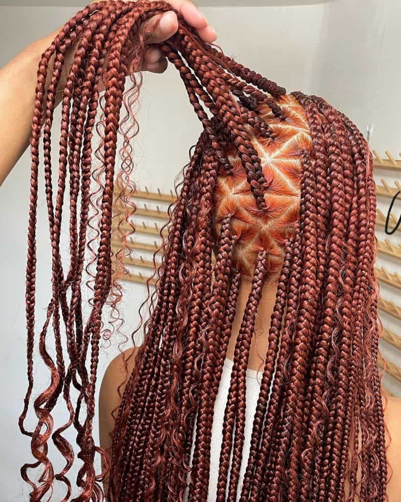 ginger orange braids box braids