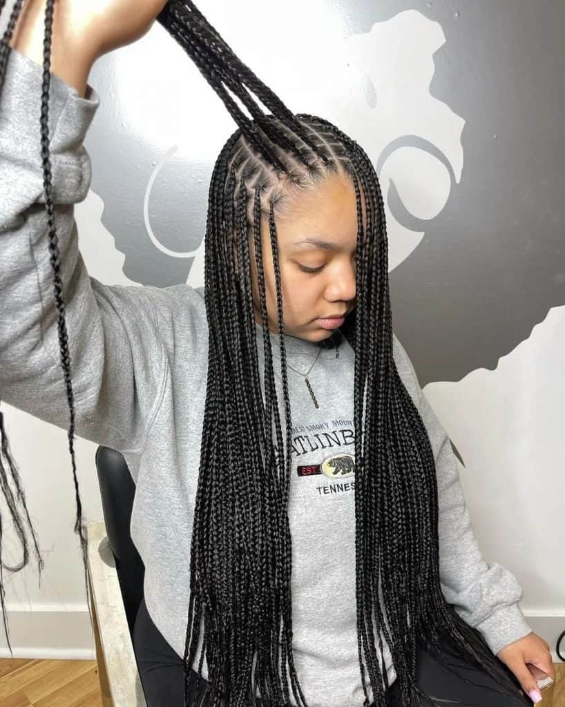 long knotless box braids