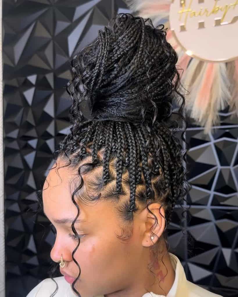 updo goddess braids 1