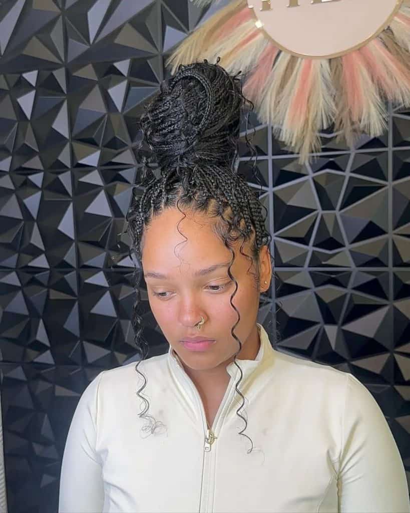 updo goddess braids 1