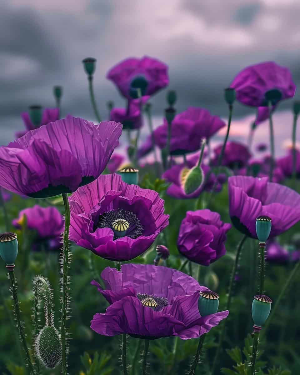 Obtiens les plus grosses fleurs de coquelicots violets grâce à ces brillants conseils