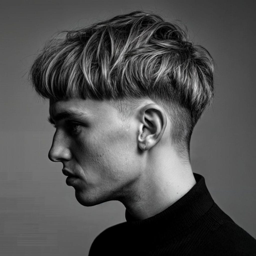 men bowl cut