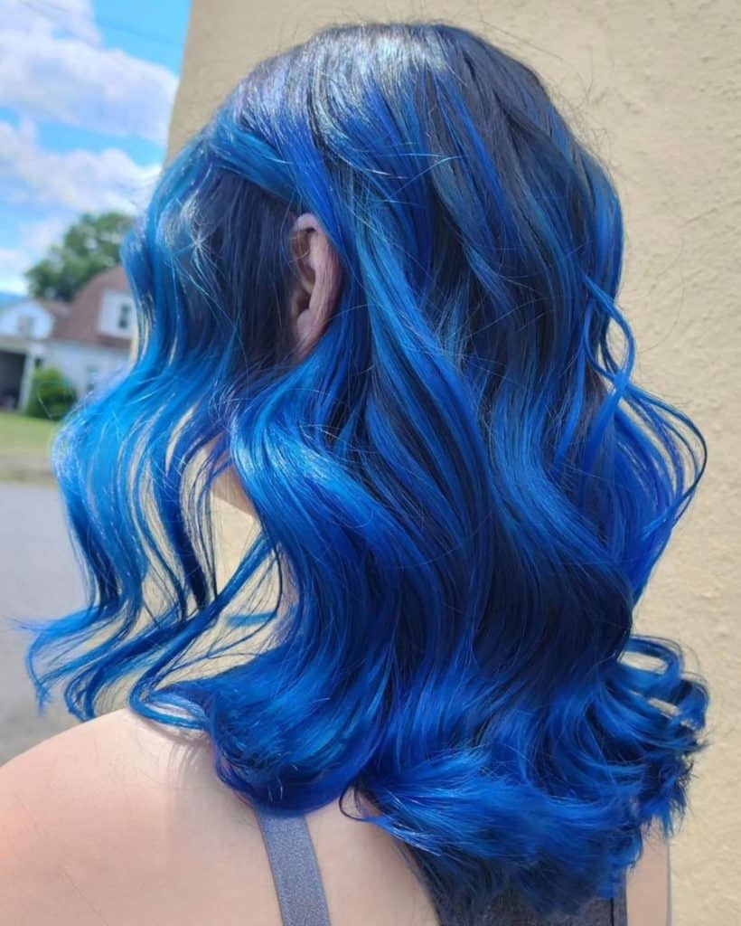 Blue hair inspo using Lunar Tides. Tap each photo to see more from these talented artists #bluehair #lunartideshair #lunartides #hairinspiration