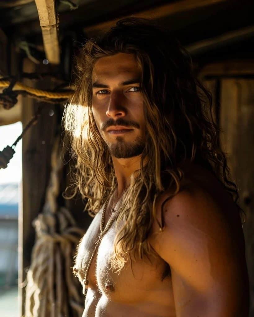 Farmers shooting what do you think of this men ...#aicharacter #muscular #farmerlife #longhairmen #men #aigenerated