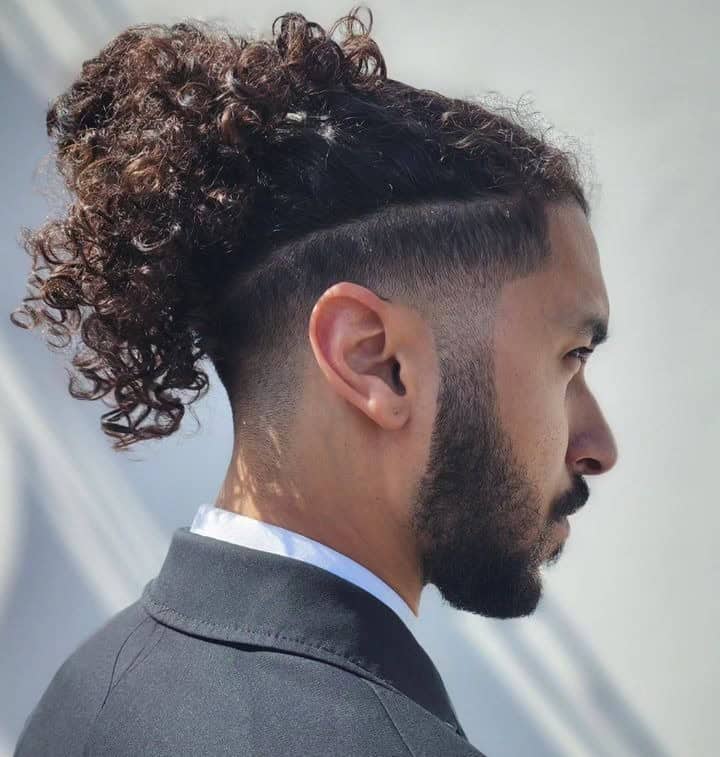 curly manbun