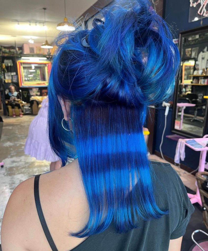 from teal to this two toned blue 🥹