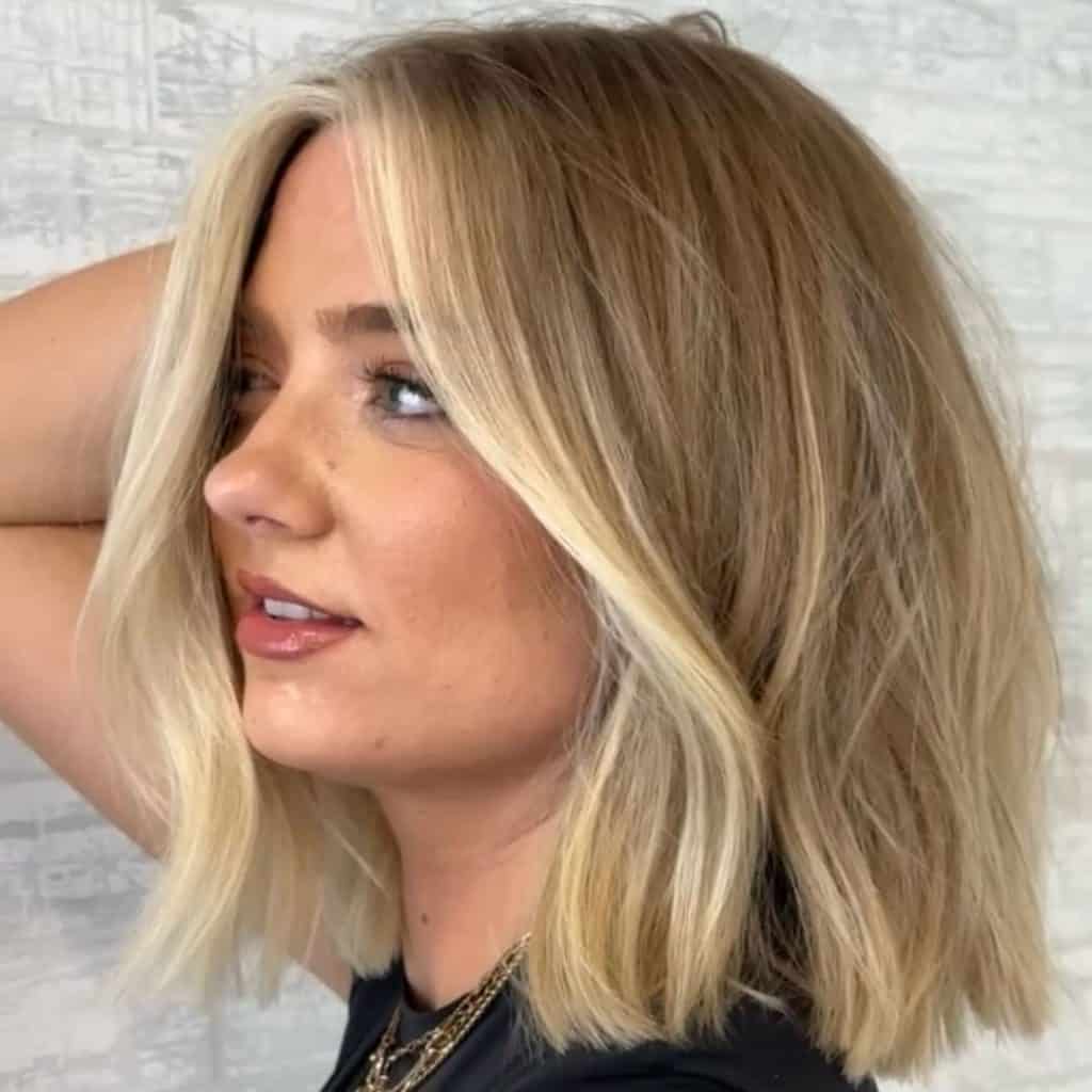 mid length blonde