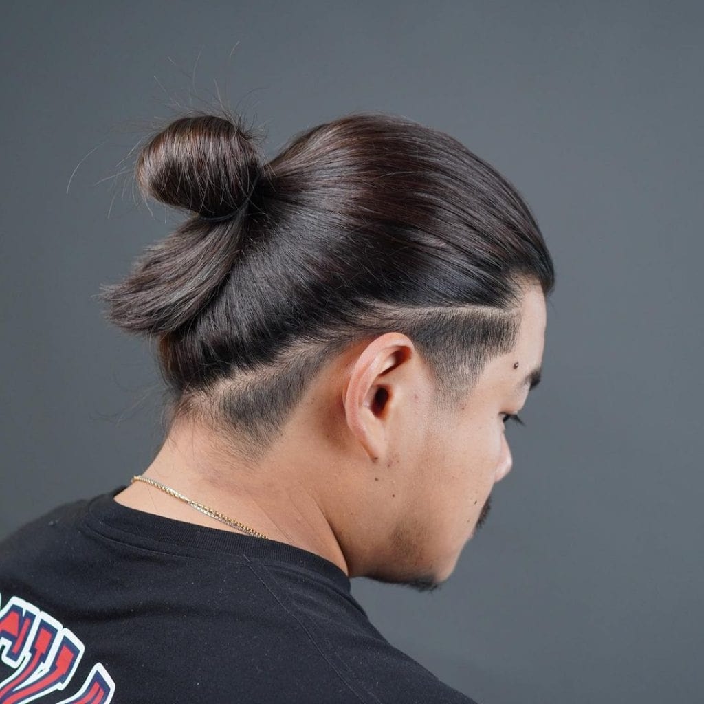 undercut man bun manbun long hair (2)